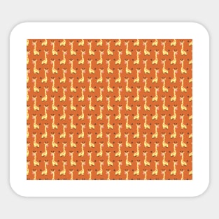 Orange Giraffte Pattern Sticker